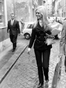Brigitte Bardot in her trouser suit