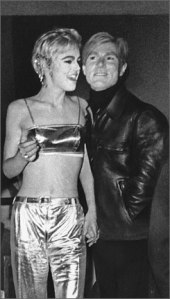 Edie Sedgwick and Andy Warhol at a NY party.