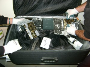 Suitcase opened at Customs