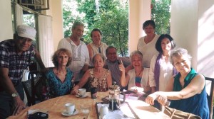 At a recent lunch party, hosted by Laida Lim. Caroline with friends, including Baboo